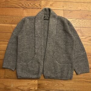 American South Side Alpaca Knit Open Front Cardigan Sweater Small